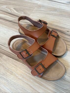 Cat & Jack Brown Buckle Strap Kids Sandals